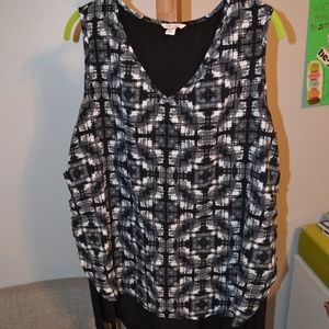 Cato Printed Blouse Black/White Sz. 14/16
